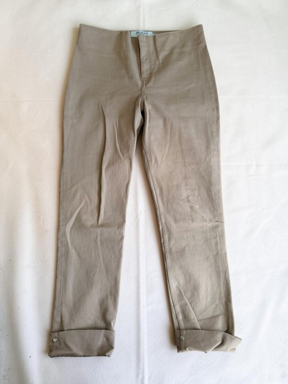 MM LAFLEUR Beige Ankle Stretch Cuffed Pants Size 6